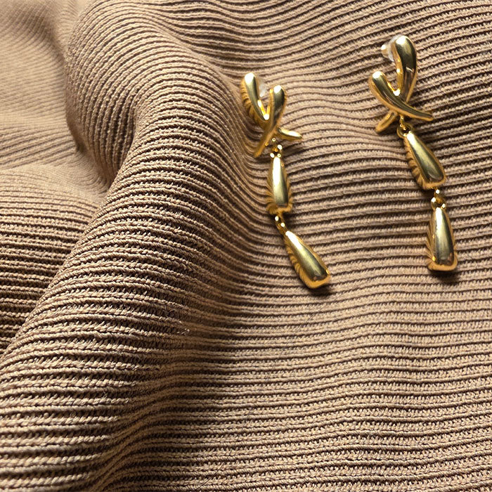 Gold Plated Dangle Earrings