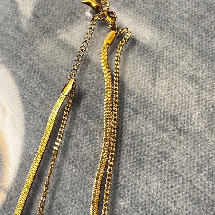 Gold Pendant with Crystal