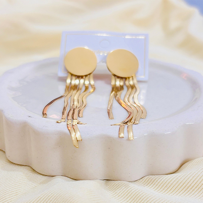 Geometric Statement Tassel Earring