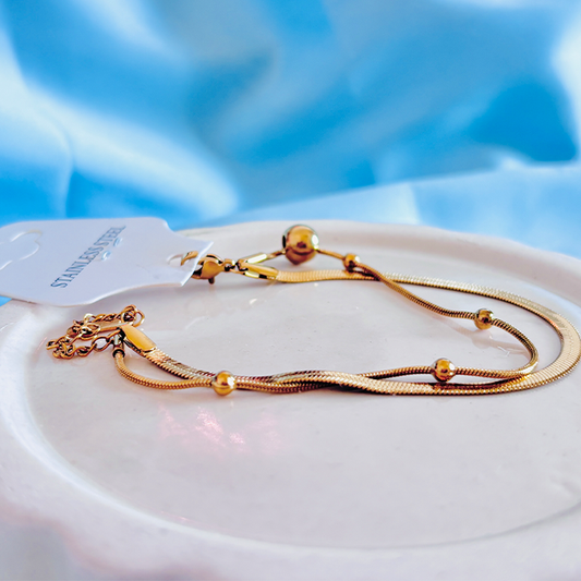 Snake Chain Geometric Wraparound Bracelet