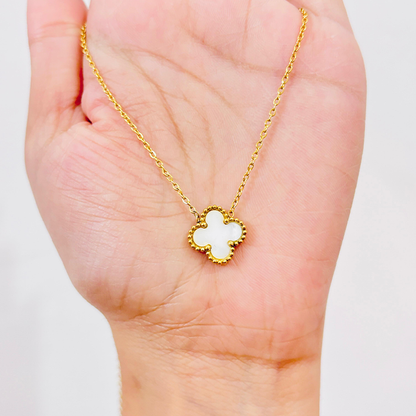 Clover Pendant – White Enamel Finish