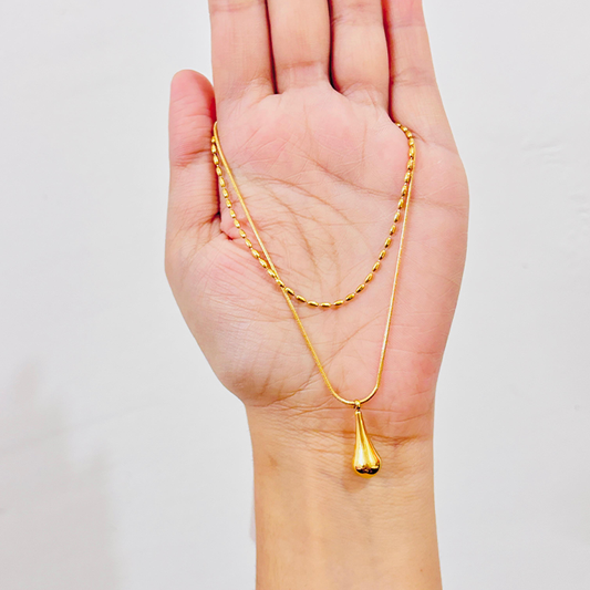Teardrop Layered Pendant