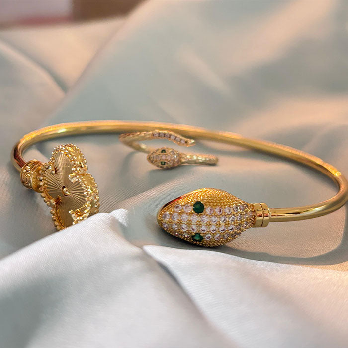 Combo 3 - Golden Bracelet With Ring