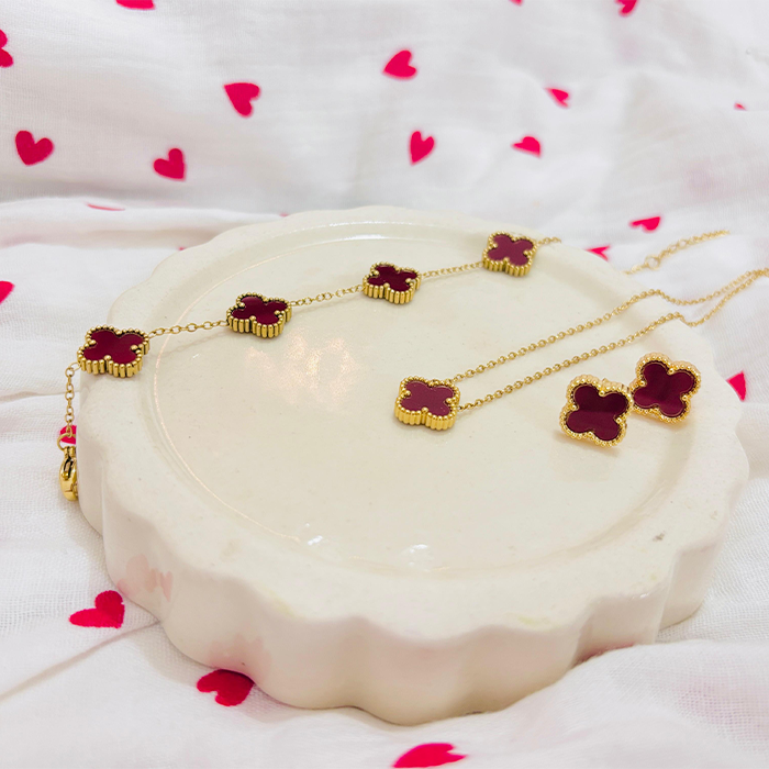 Combo 9 - Clover Jewelry Set - Pendant, Earring & Bracelet