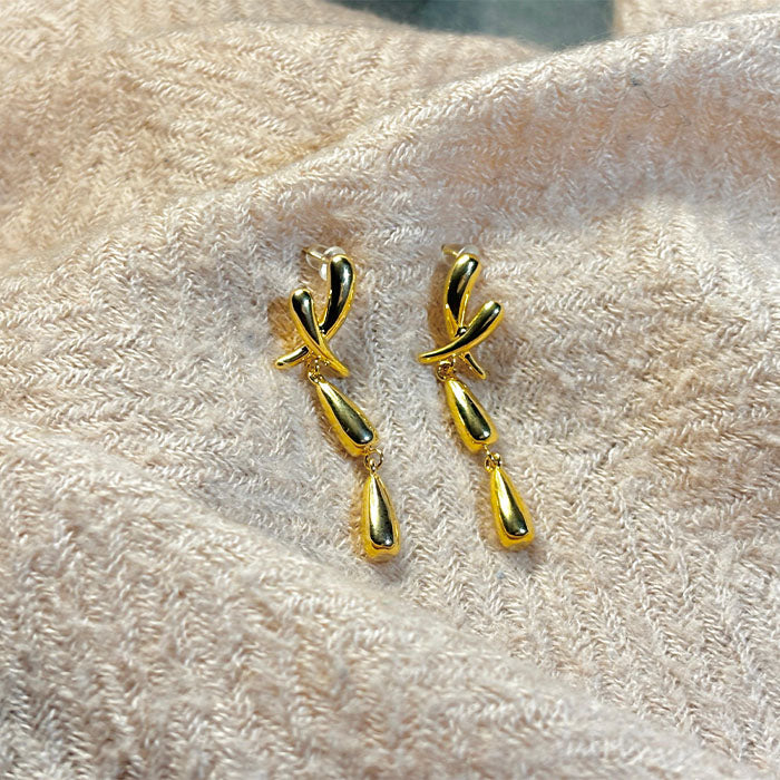 Gold Plated Dangle Earrings