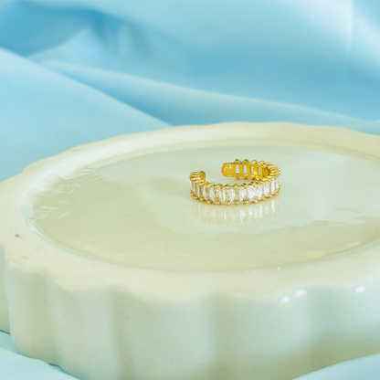 Gold-Plated Crystal Ring