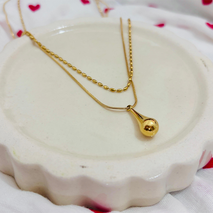 Teardrop Layered Pendant