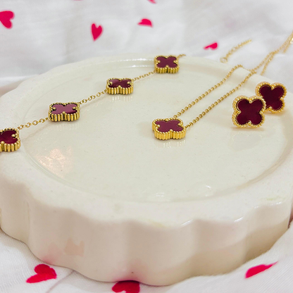 Combo 9 - Clover Jewelry Set - Pendant, Earring & Bracelet