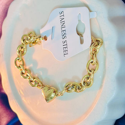Chunky Heart Bracelet