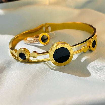 Combo 2 - Golden Bracelet With Ring
