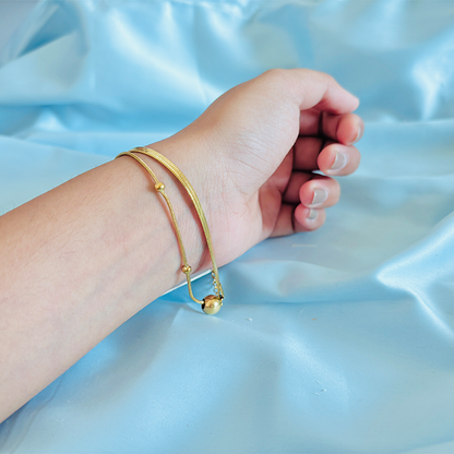Snake Chain Geometric Wraparound Bracelet