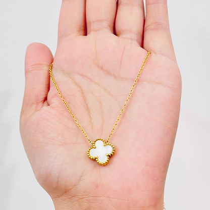 Clover Pendant – White Enamel Finish