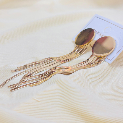 Geometric Statement Tassel Earring