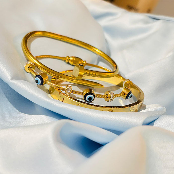 Combo 8 - Gold-Tone Bracelet Set