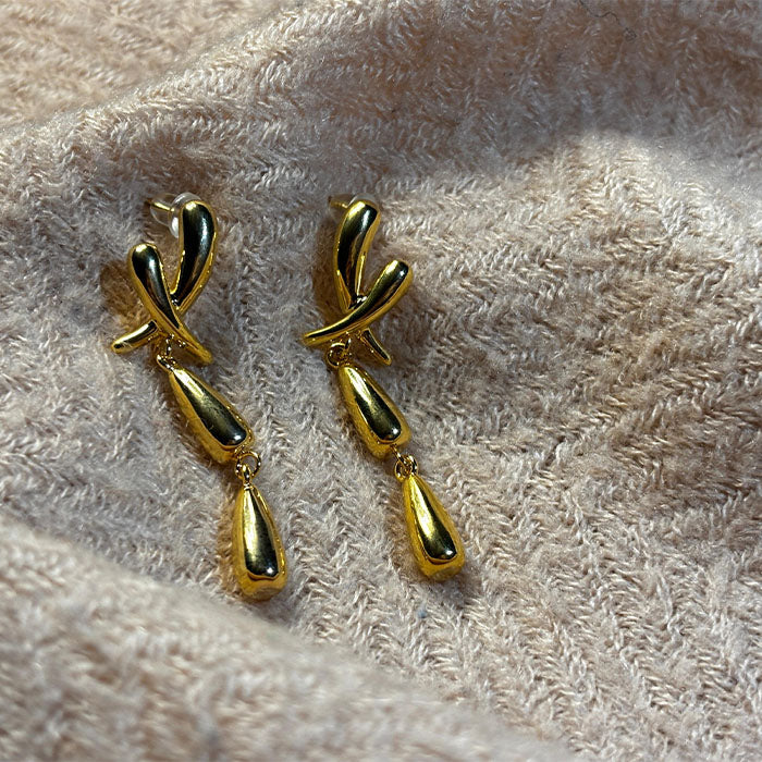 Gold Plated Dangle Earrings