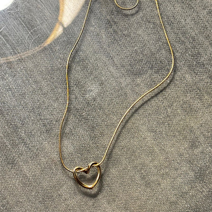 Minimalist Gold Heart Pendant