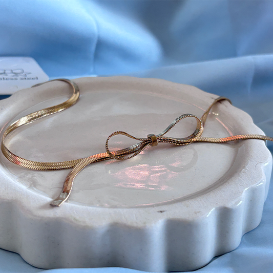 Infinity Bow Choker Pendant