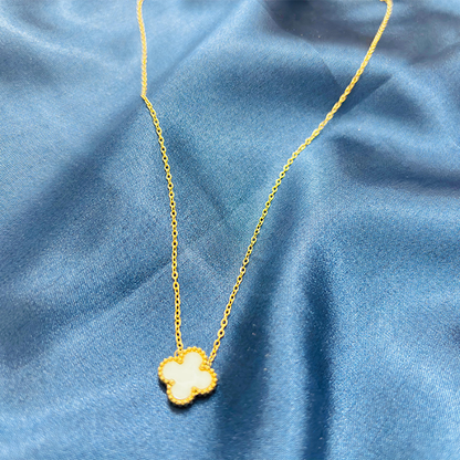 Clover Pendant – White Enamel Finish